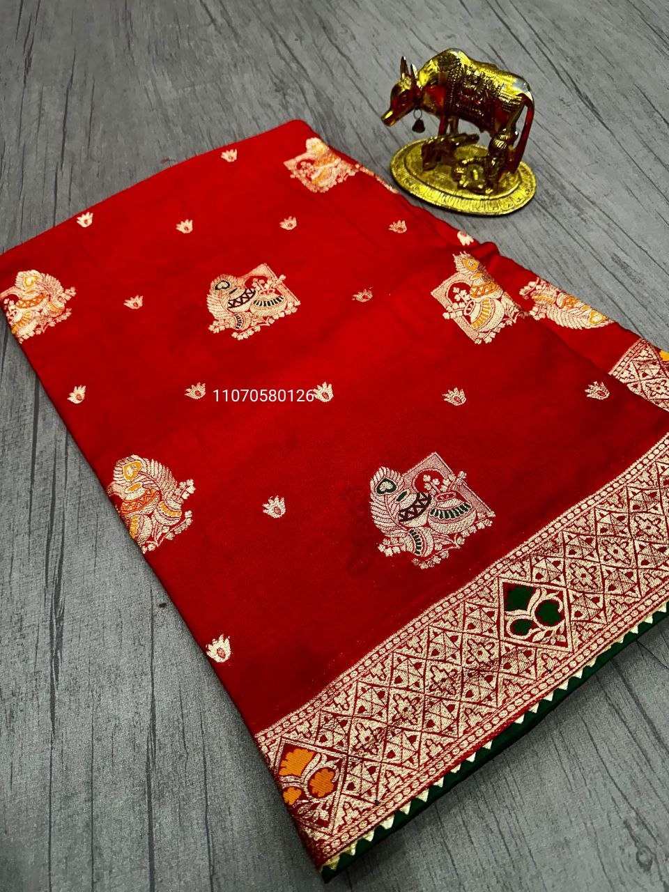 Karwa Chouth Special Red Saree in Dola & Georgette Fabric – New Launch