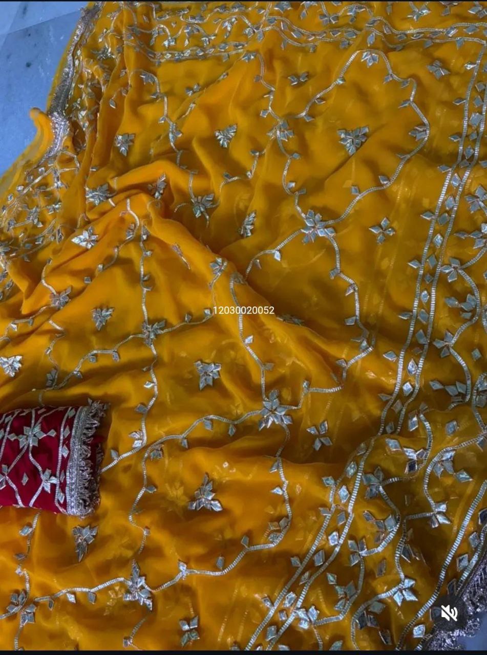Today’s New Launch – Rajasthani Royal Gotta-Patti Handwork Viral Saree