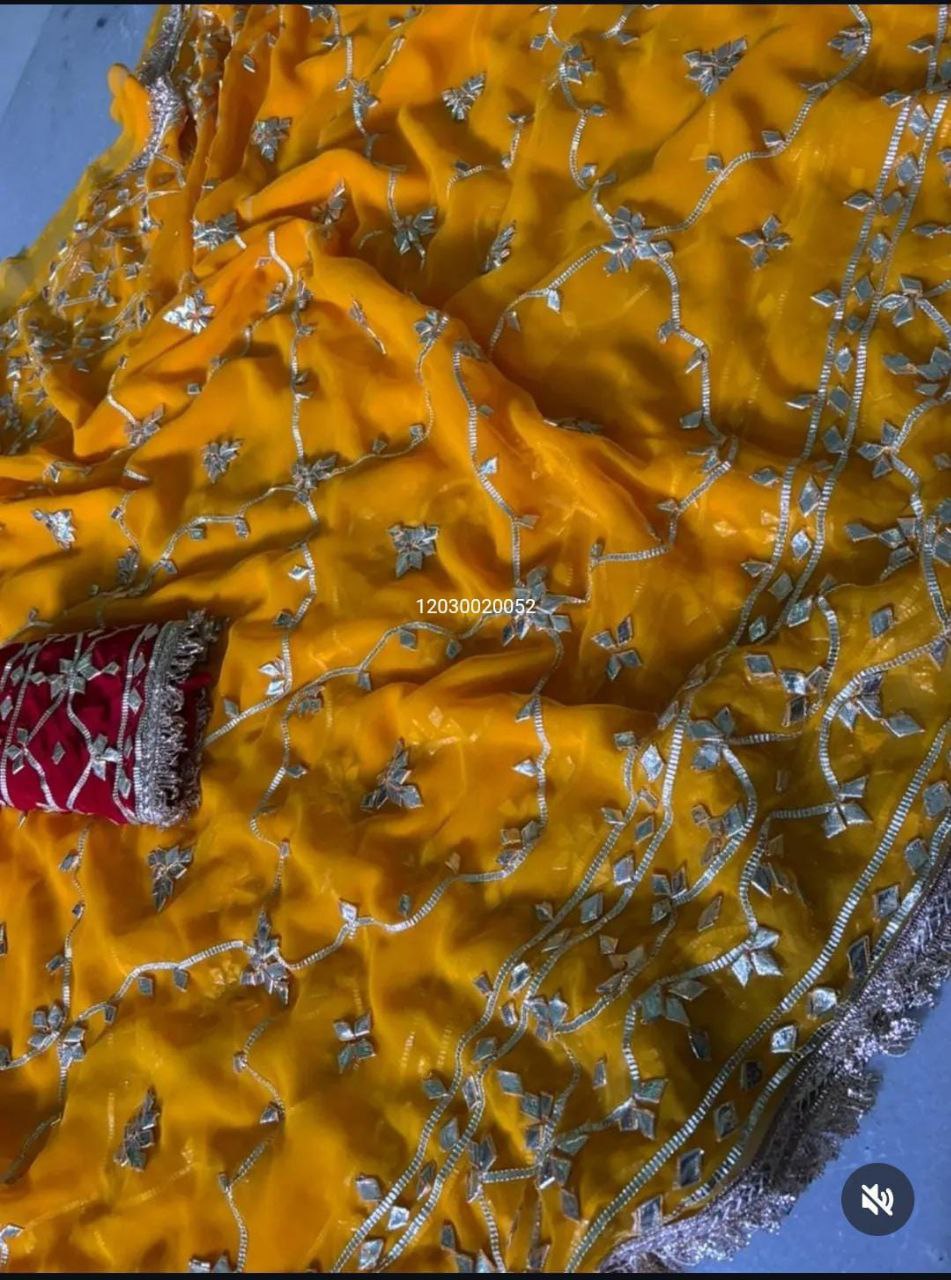 Today’s New Launch – Rajasthani Royal Gotta-Patti Handwork Viral Saree