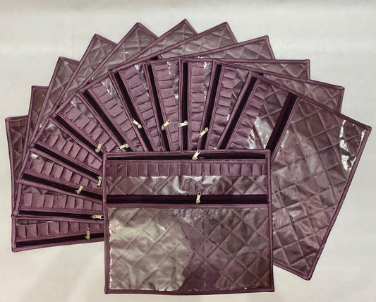 Saree & Blouse Cover with Pocket – Satin Fabric & Transparent PVC ( 5 Pieces )