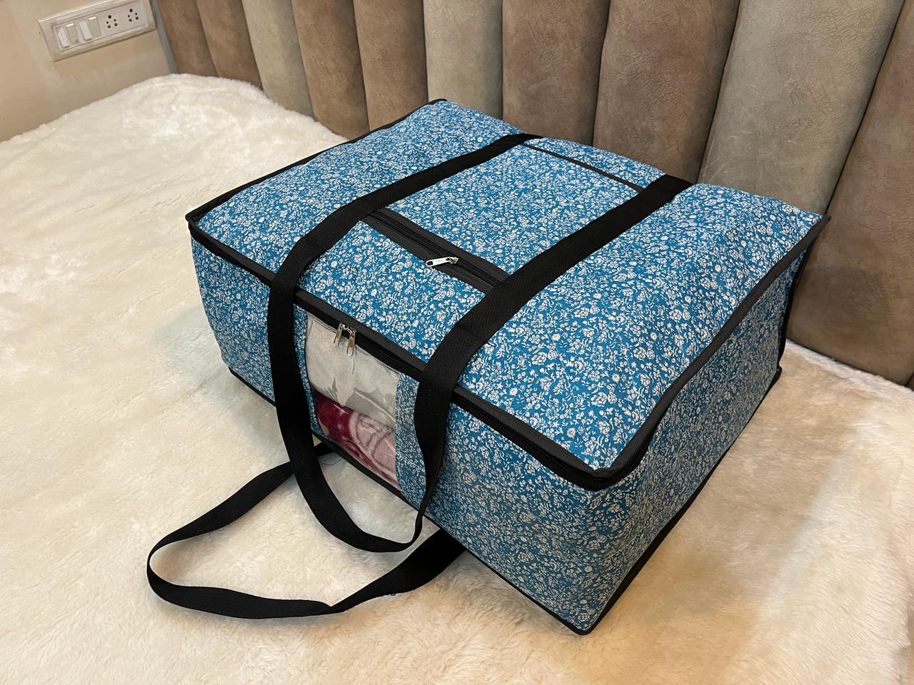 Poly - Cotton Printed Quilted Blanket Cover (G028)