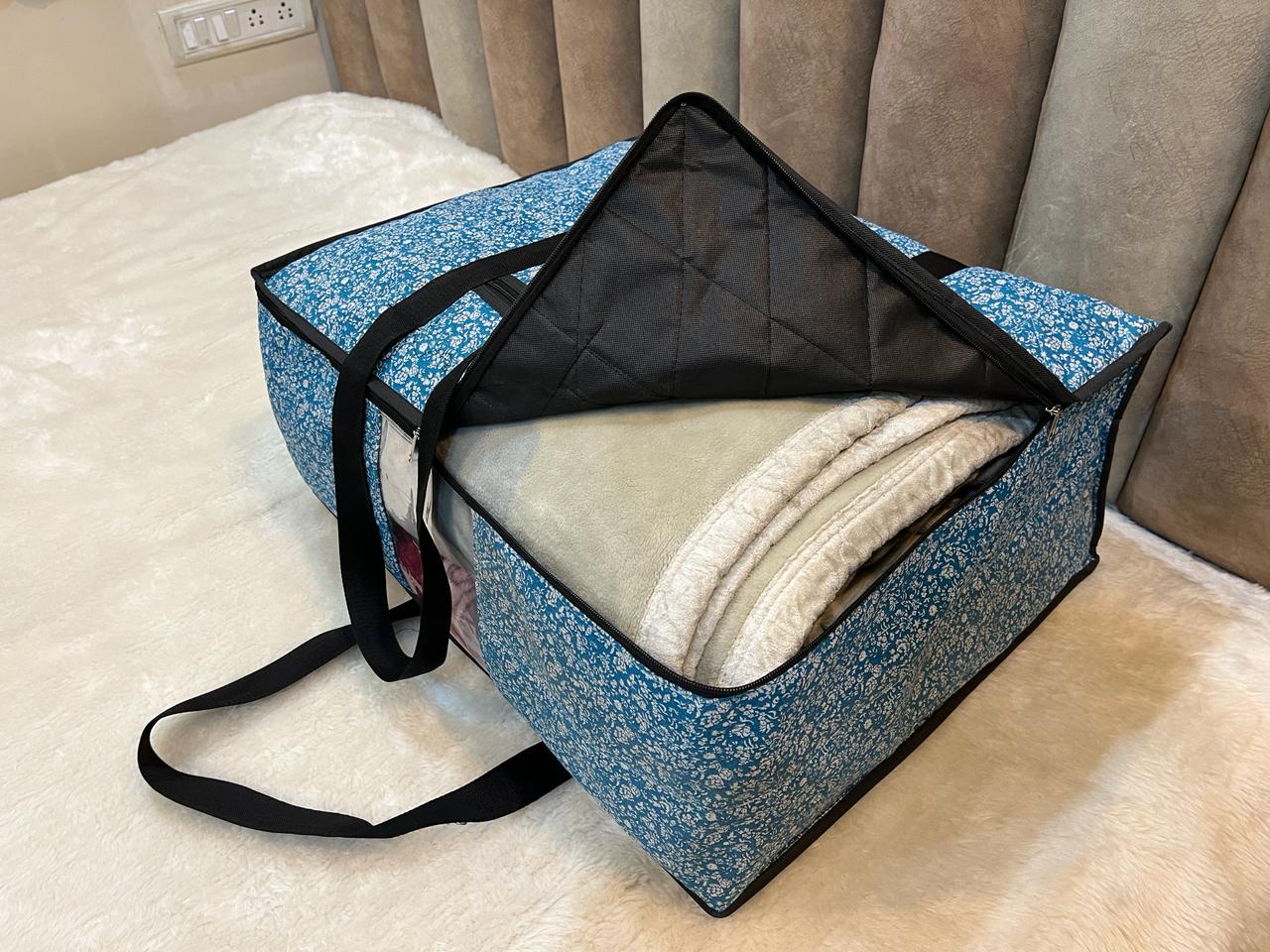 Poly - Cotton Printed Quilted Blanket Cover (G028)