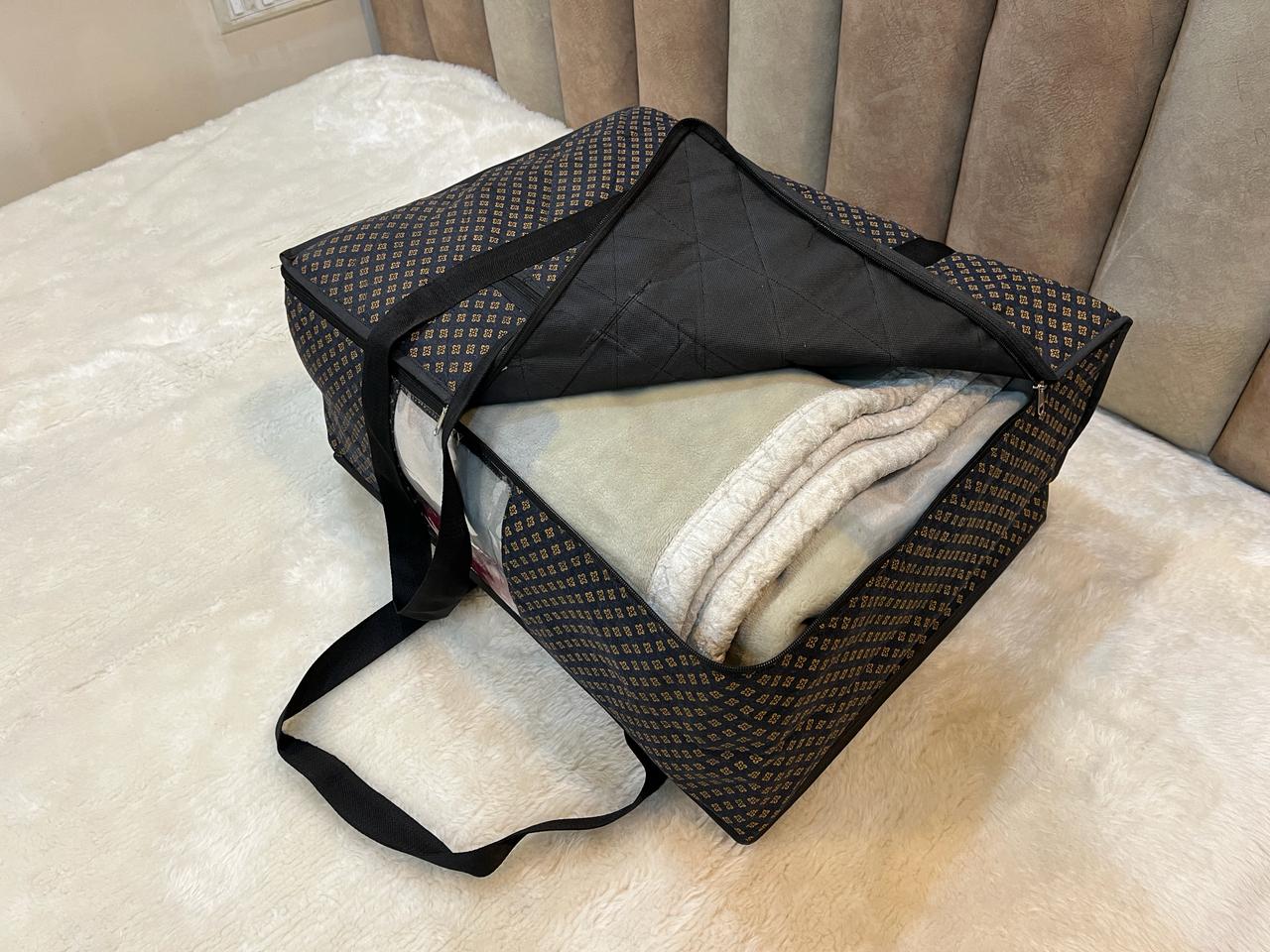 Poly - Cotton Printed Quilted Blanket Cover (G028)