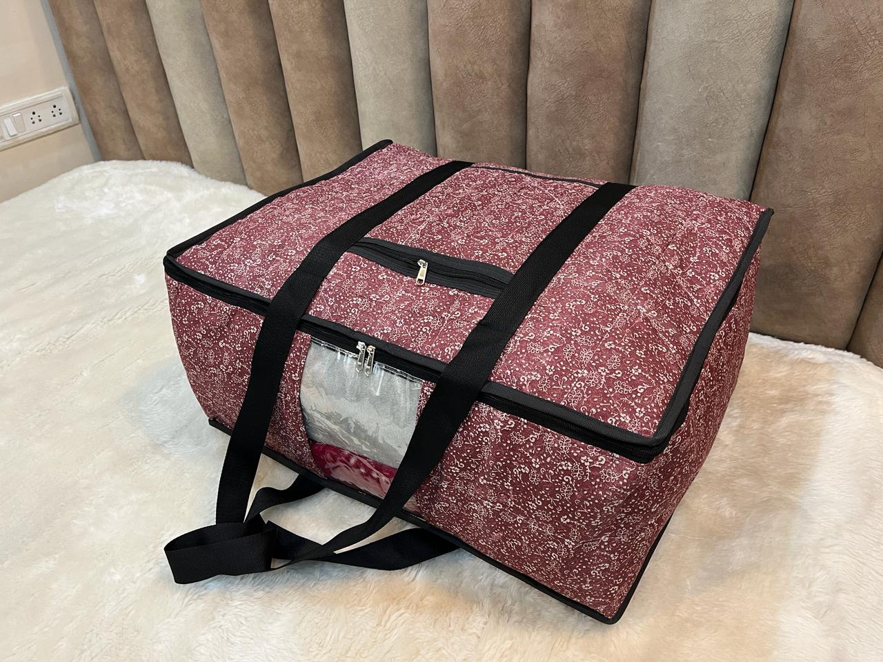 Poly - Cotton Printed Quilted Blanket Cover (G028)