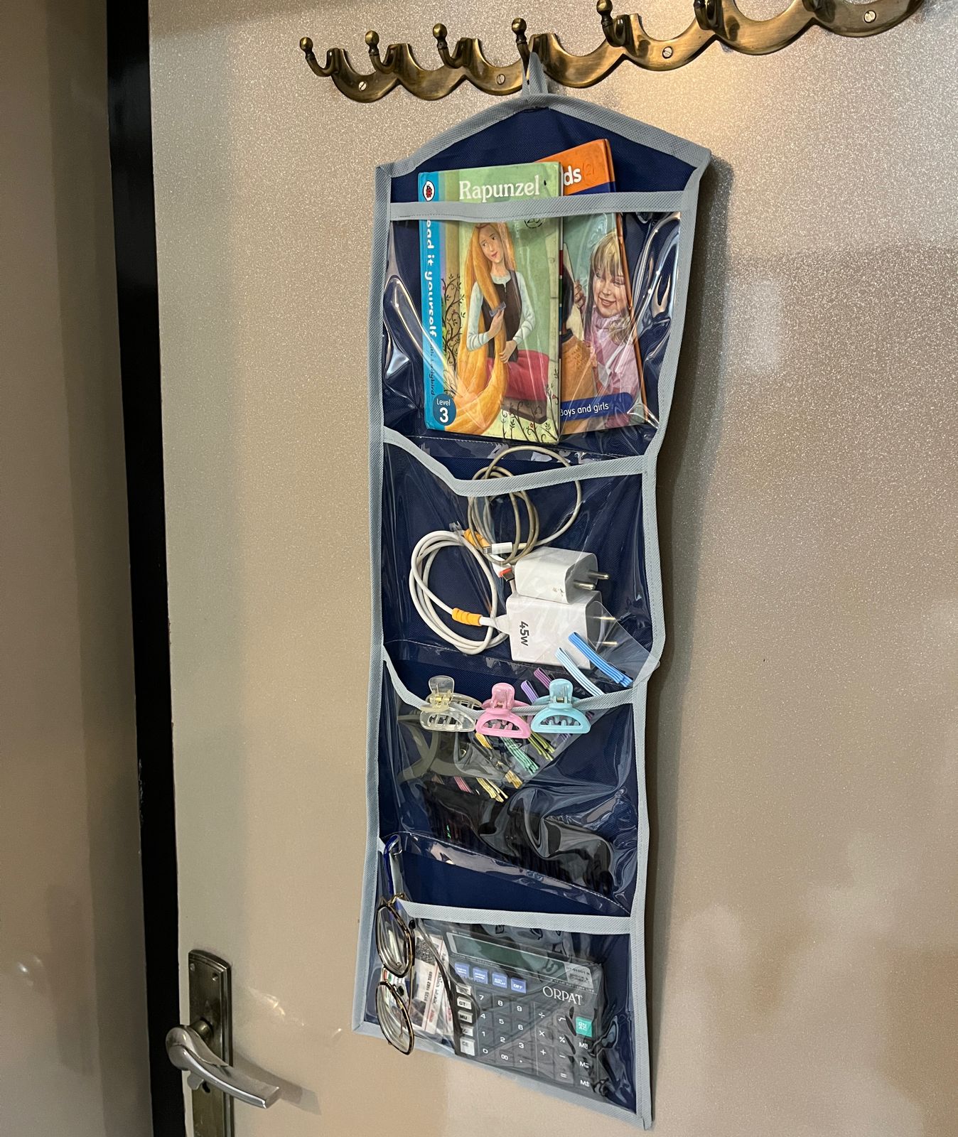 4 Large Pockets Hanging Organizer β Strong Nylon & Thick PVC | Code: H001