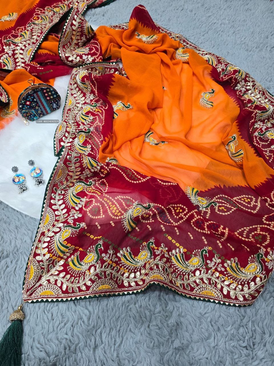Today's New Launching Superb Quality Most Trending Beautiful Chunri Piliya Sarees