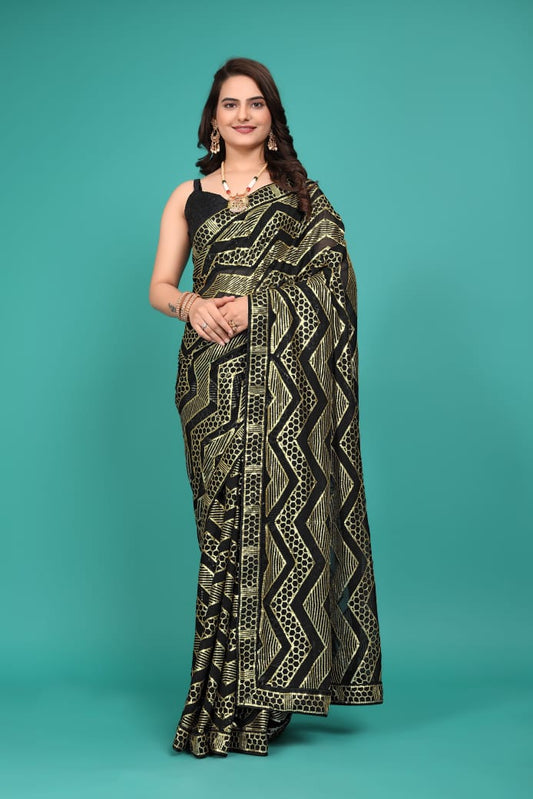 EXCLUSIVE BEAUTIFUL  GEORGETTE SAREE
