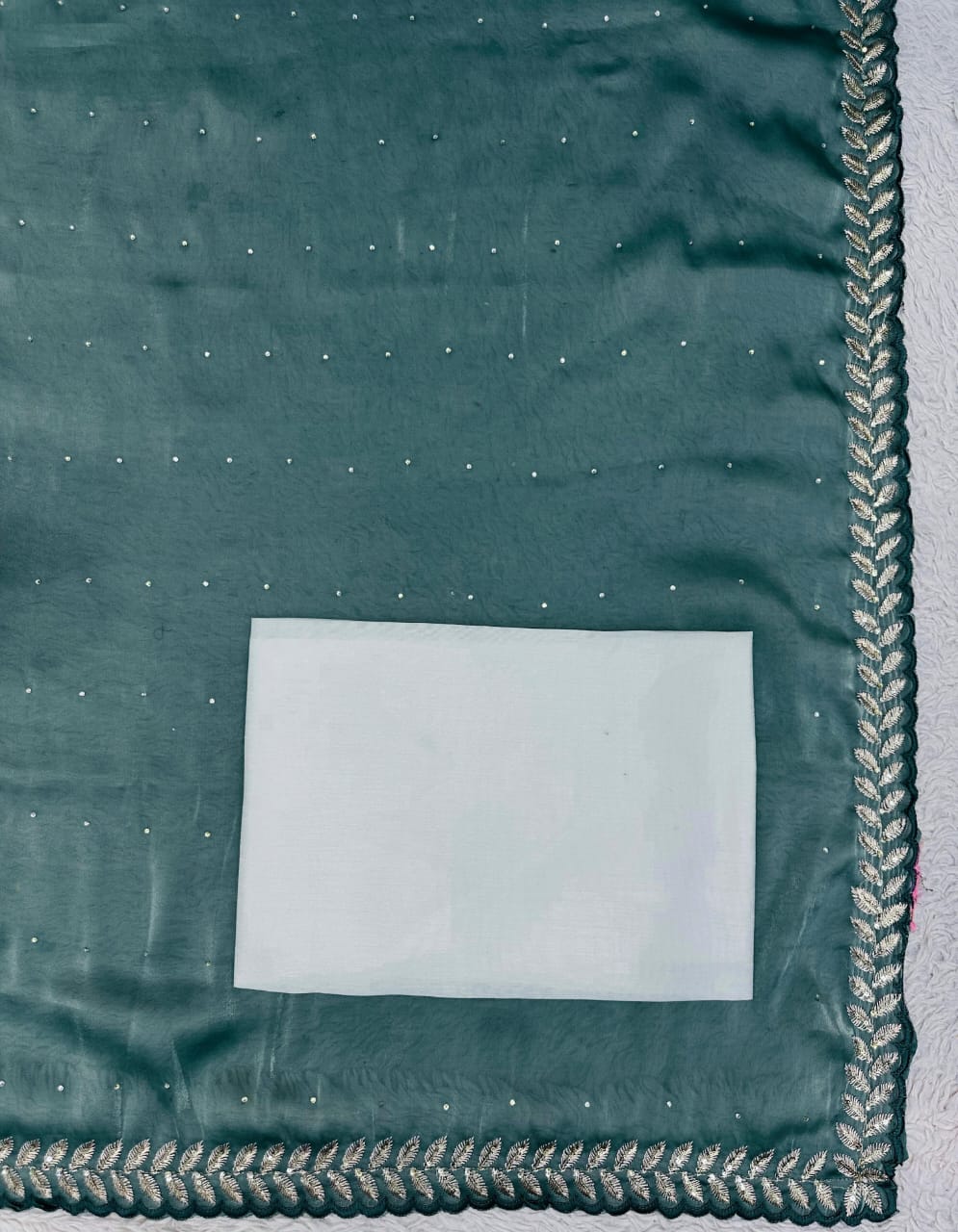 Designer Jimmy Choo Saree with Thread & Sequence work with Diamond work.