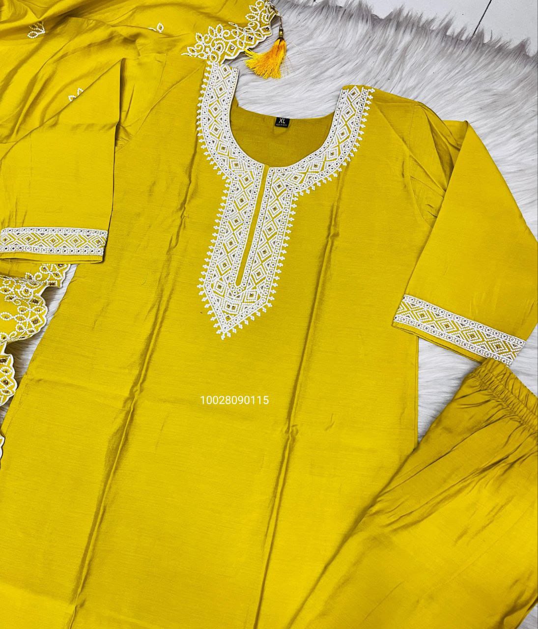 Very Gorgeous Roman Silk with Cotton Kurti Plazzo Dupptta