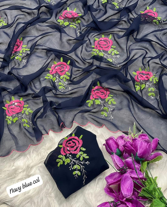 Presenting you most beautiful georgette saree collection