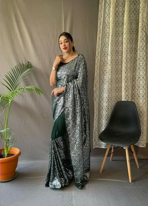 Beautiful Sequance Embroidery work on saree PALLU SKIRT CONCEPT