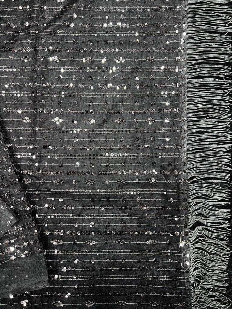 Superb Quality Mono Net Beautiful Embroidery Thread Saree