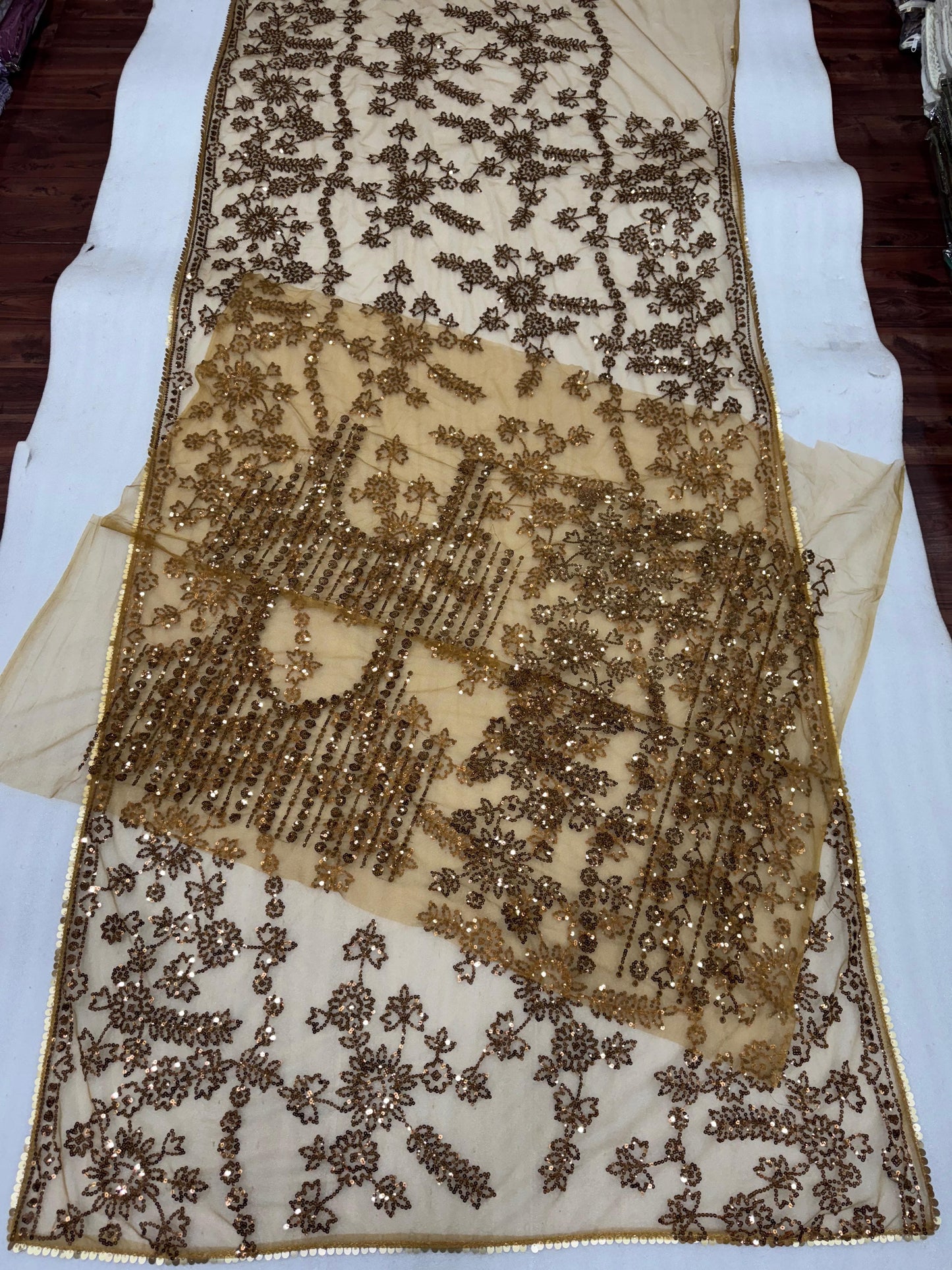 New Trending Bollywood Blockbuster Net Sequins Saree