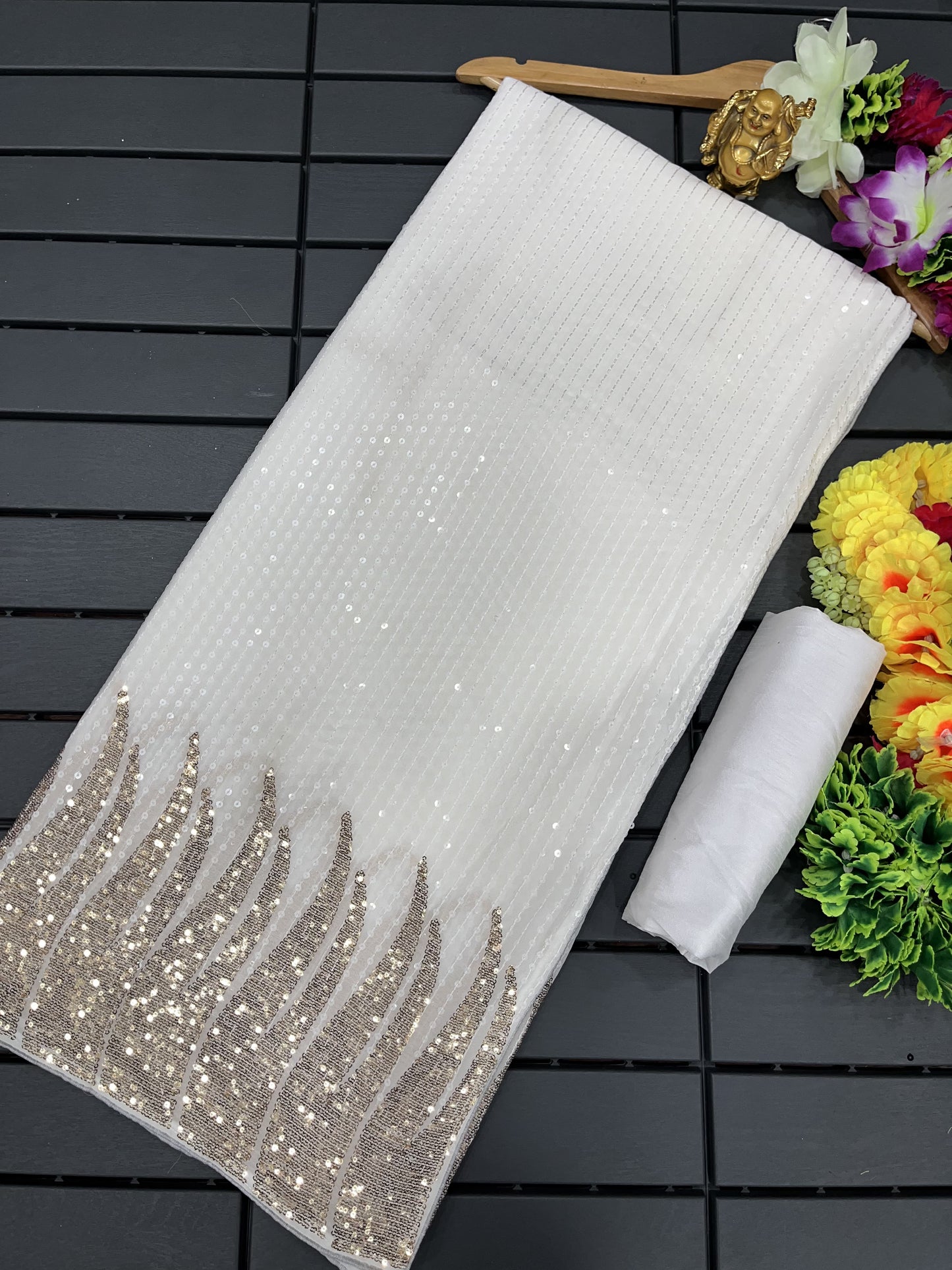New Bollywood Blockbuster Dual Sequins Saree β DF 3405