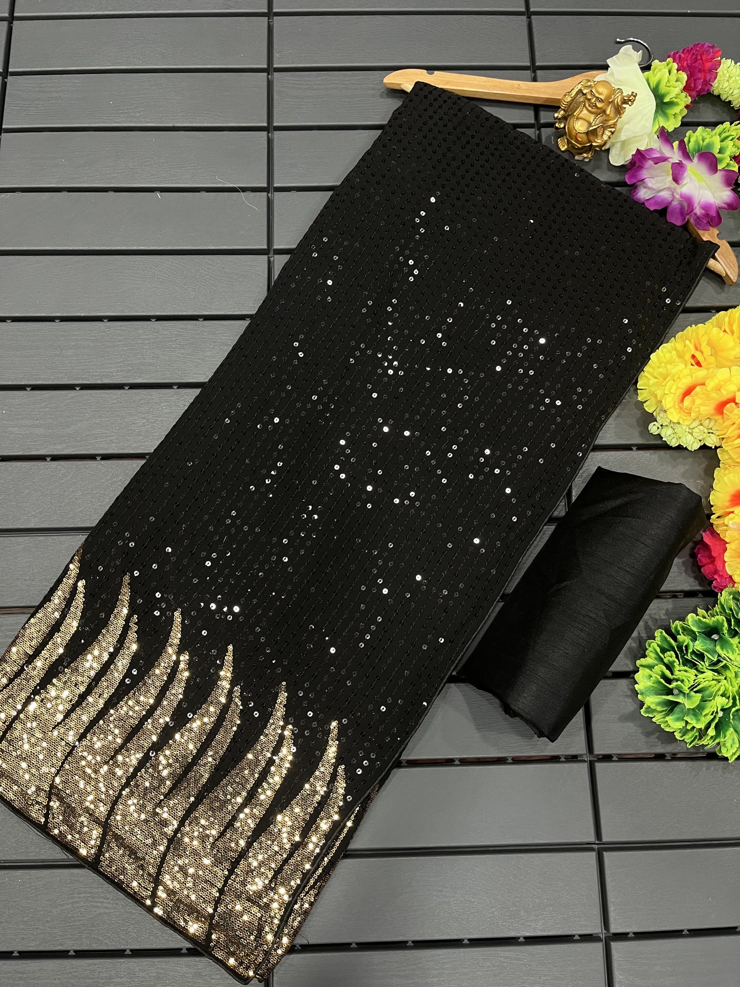 New Bollywood Blockbuster Dual Sequins Saree β DF 3405