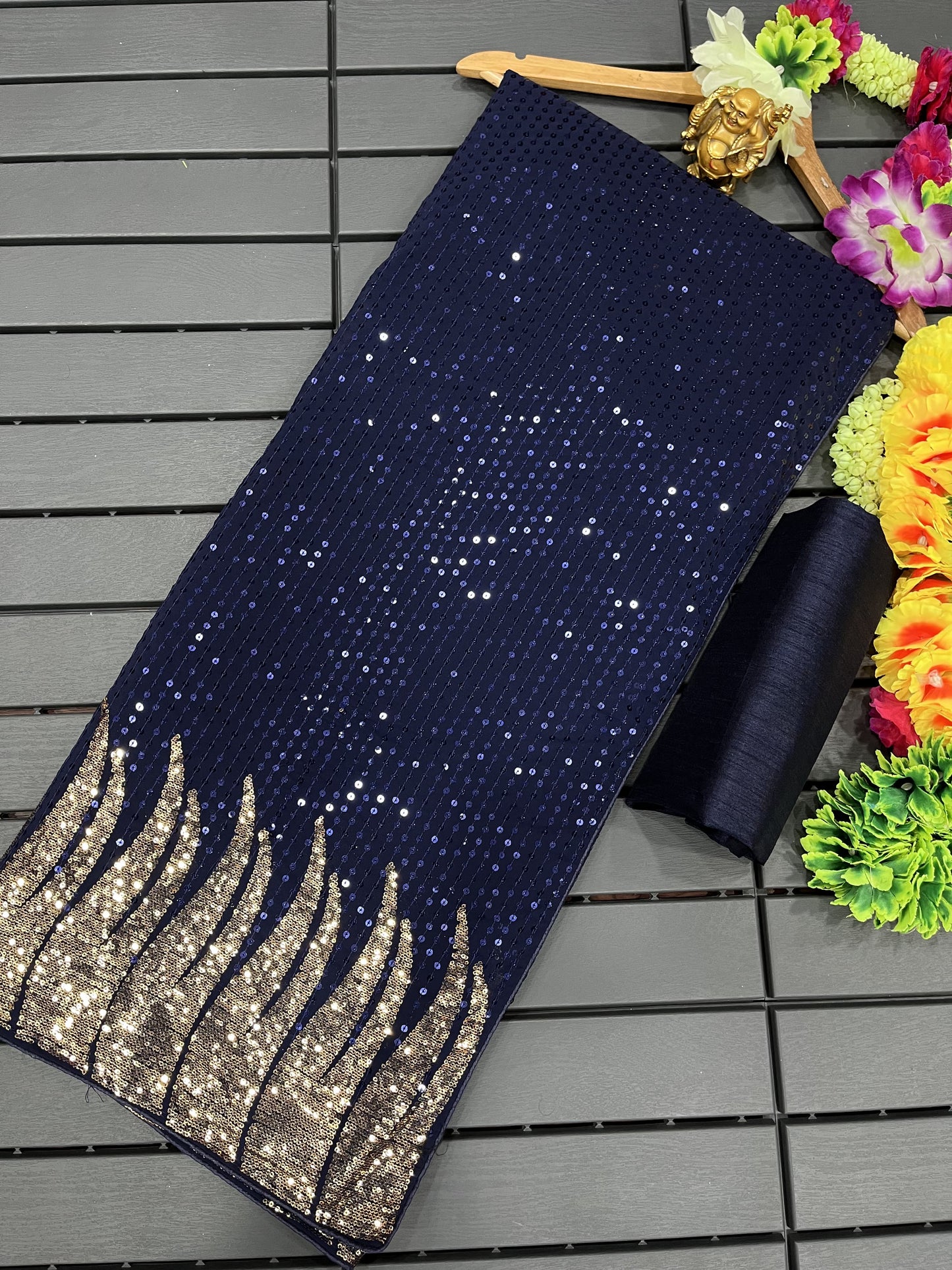 New Bollywood Blockbuster Dual Sequins Saree β DF 3405