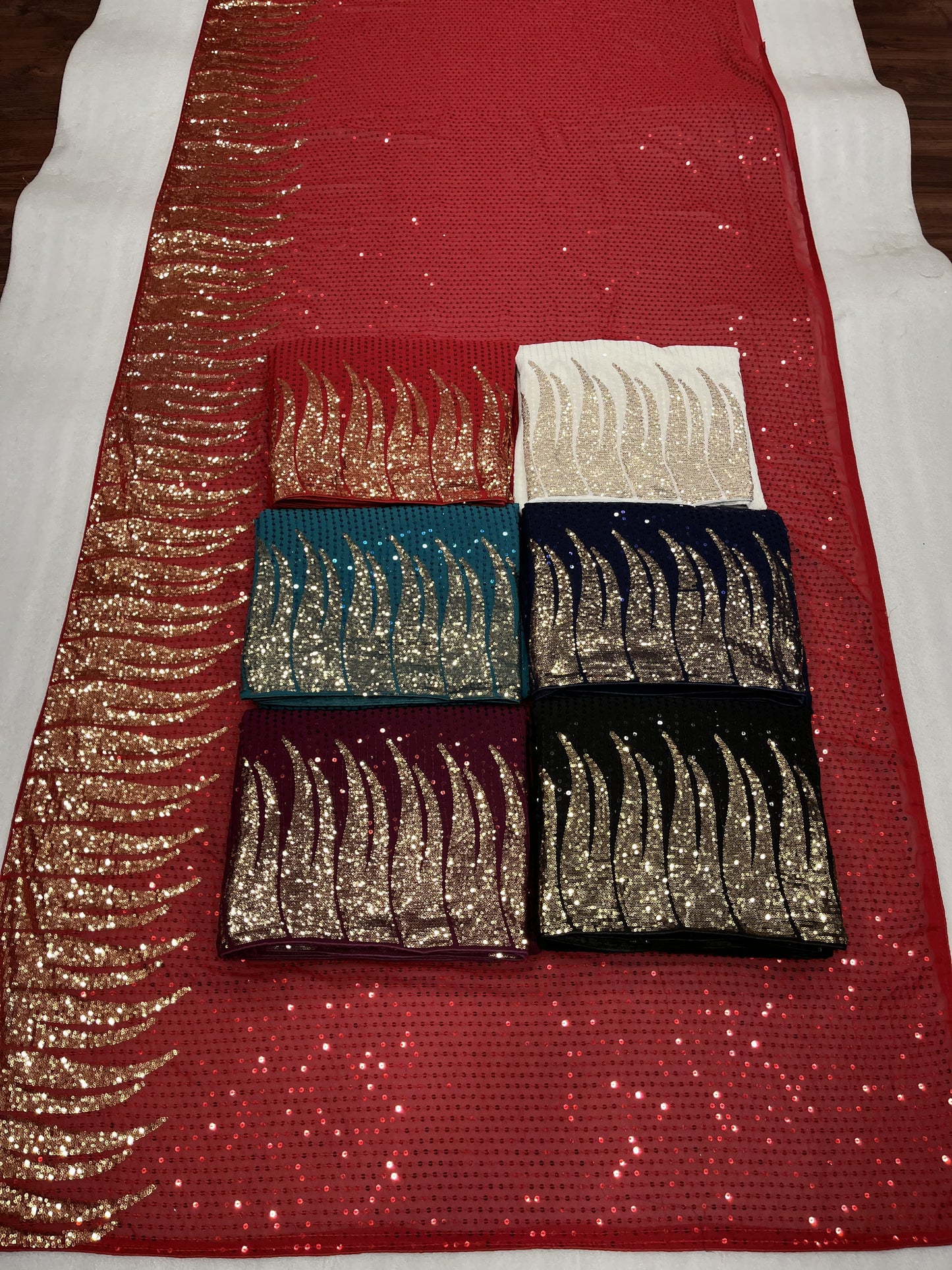 New Bollywood Blockbuster Dual Sequins Saree β DF 3405