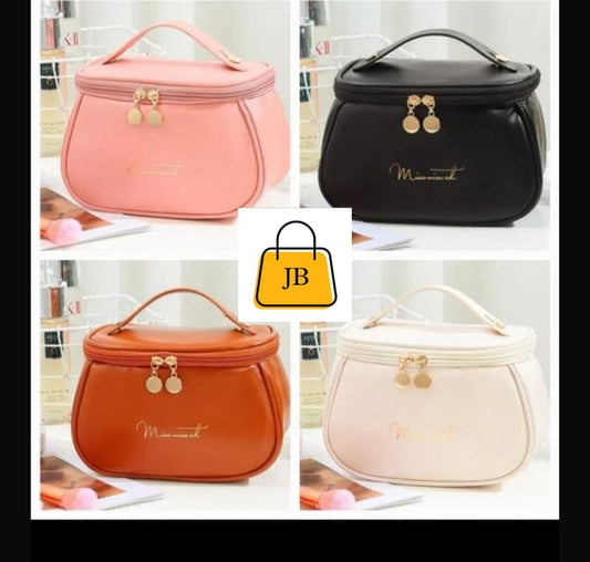 IMPORTED Waterproof PU Zipper Makeup Bag – Custom Logo Checkered Design