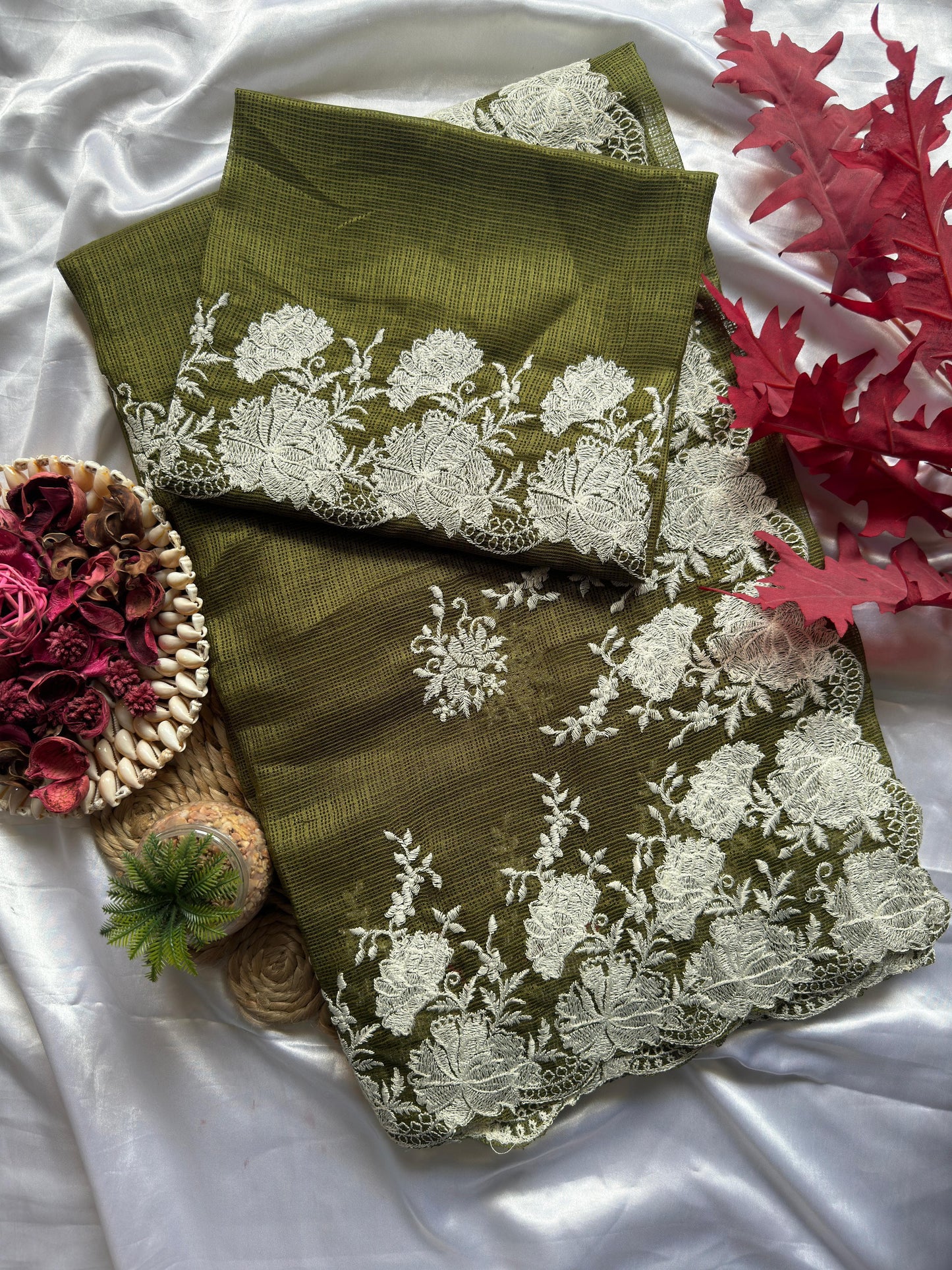 Bollywood Designer Saree β Pure Soft Kota Doriya with Cutwork & Multi Thread Work | Code: DF KOTA