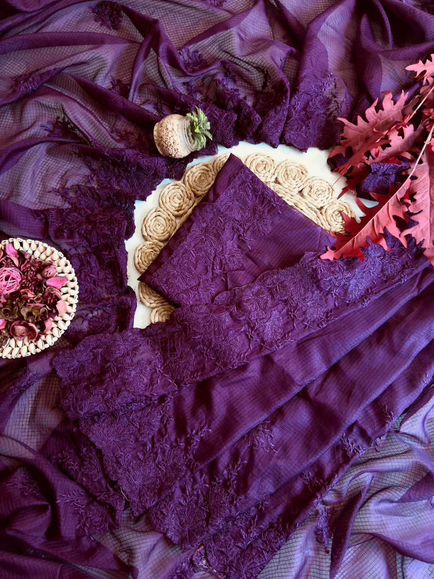 Bollywood Designer Saree β Pure Soft Kota Doriya with Cutwork & Multi Thread Work | Code: DF KOTA