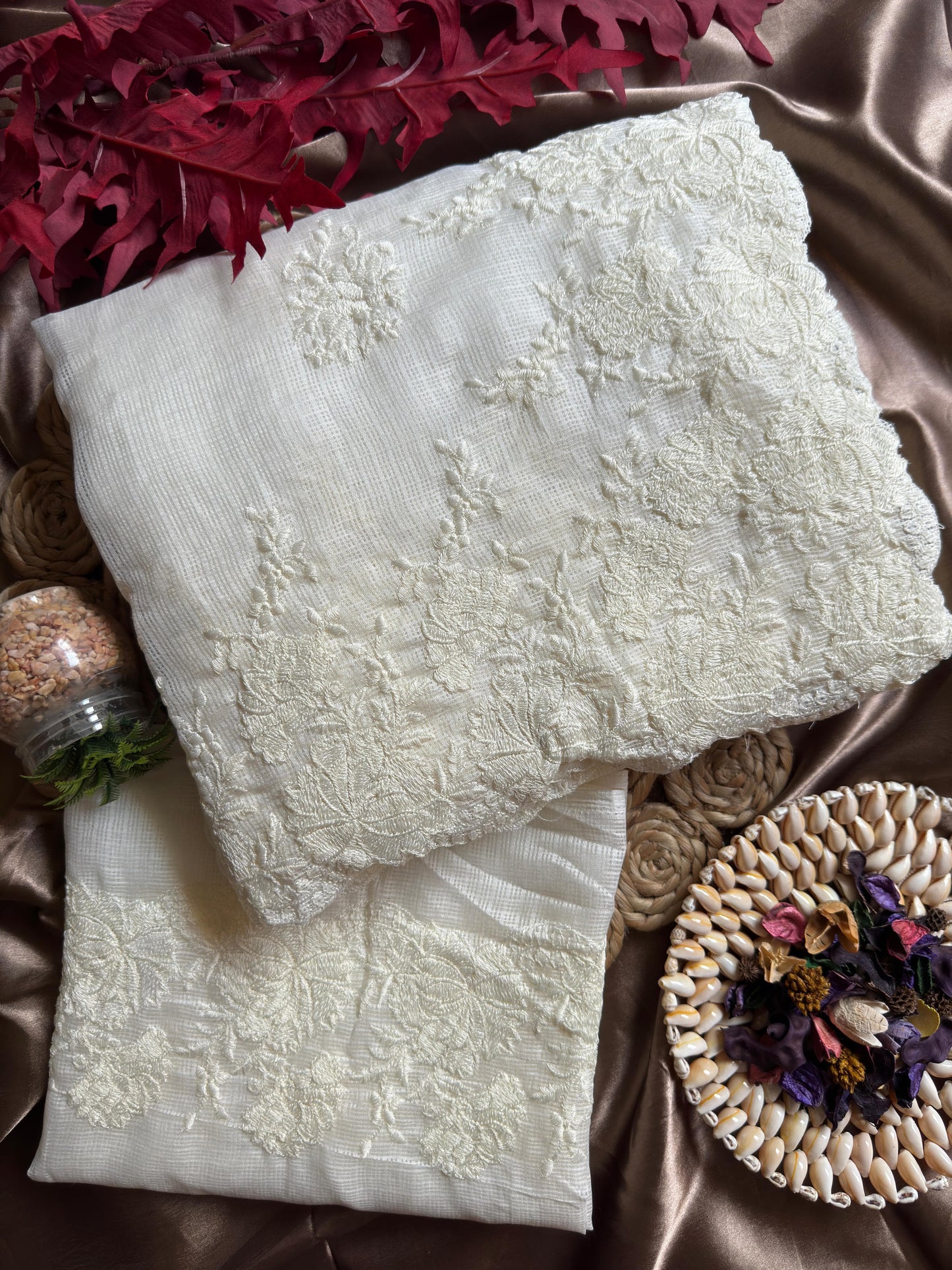 Bollywood Designer Saree β Pure Soft Kota Doriya with Cutwork & Multi Thread Work | Code: DF KOTA