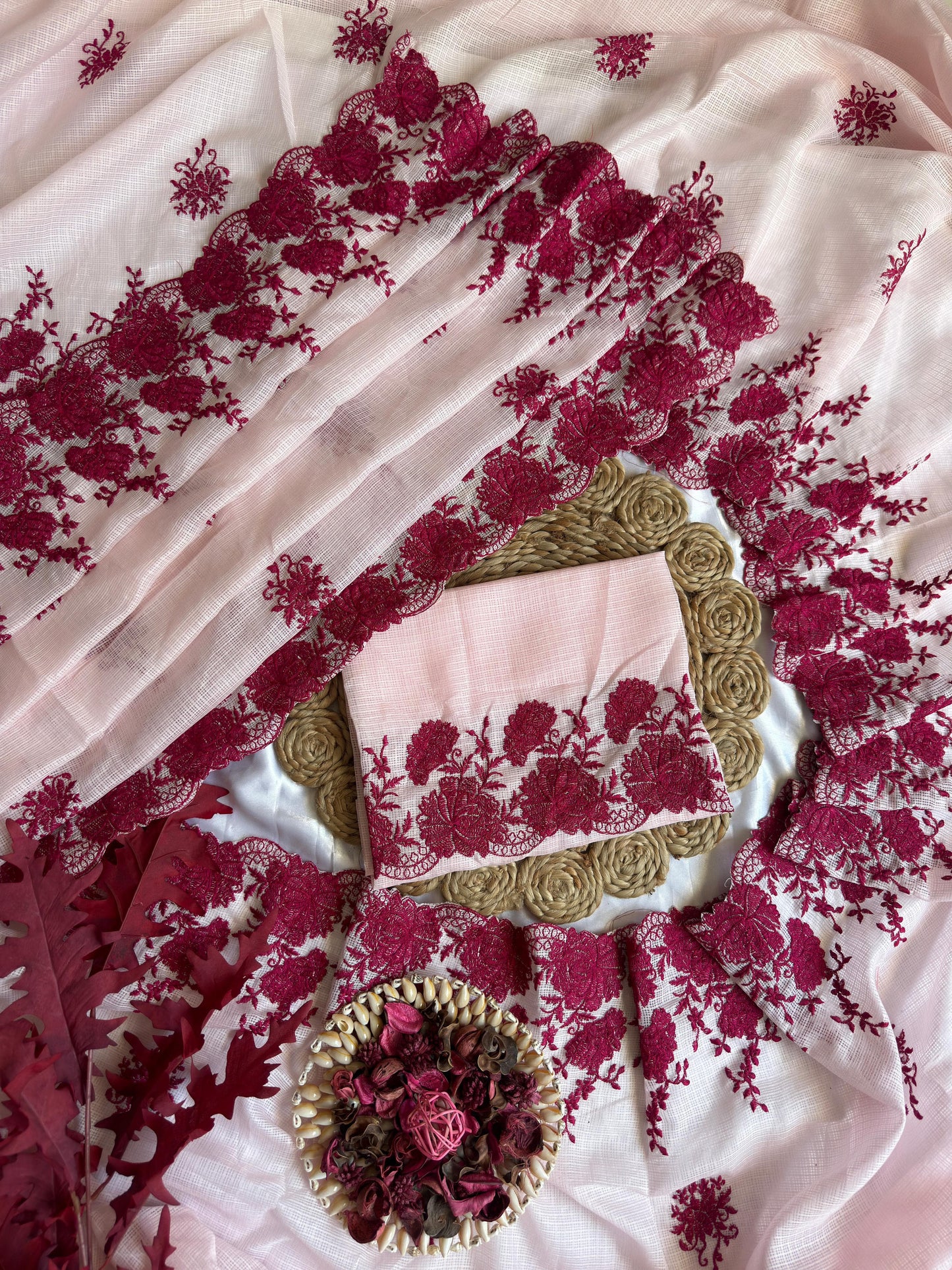 Bollywood Designer Saree β Pure Soft Kota Doriya with Cutwork & Multi Thread Work | Code: DF KOTA