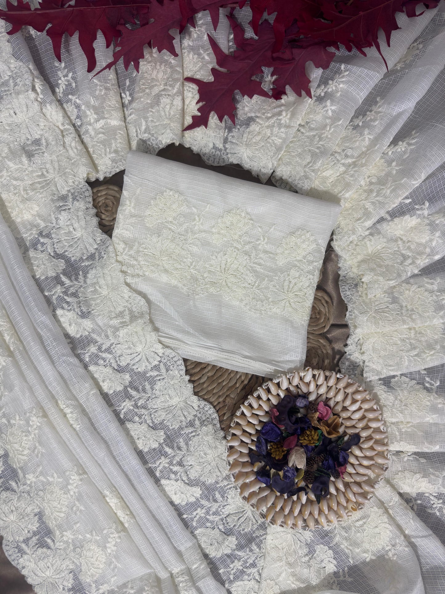 Bollywood Designer Saree β Pure Soft Kota Doriya with Cutwork & Multi Thread Work | Code: DF KOTA