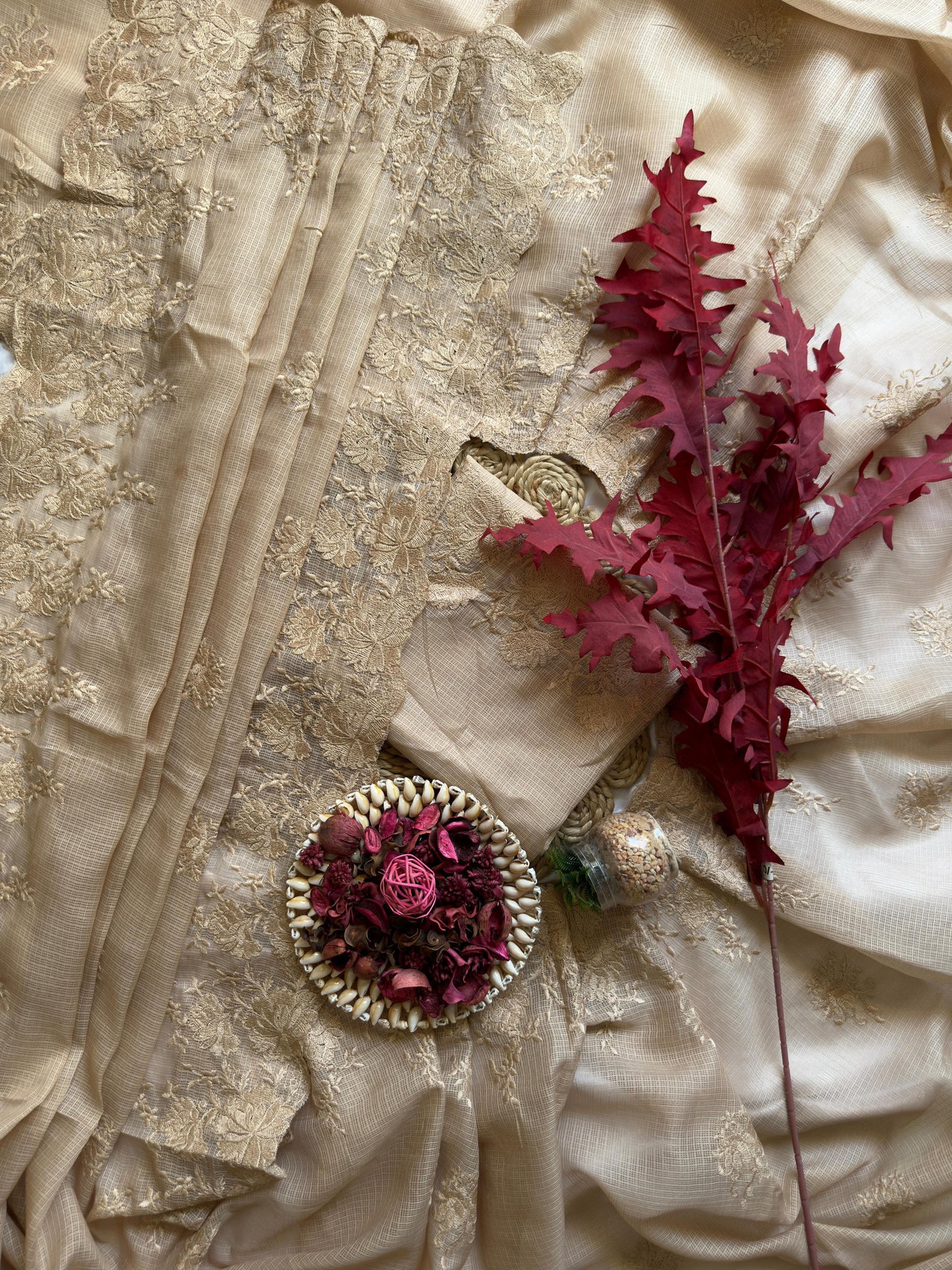 Bollywood Designer Saree β Pure Soft Kota Doriya with Cutwork & Multi Thread Work | Code: DF KOTA