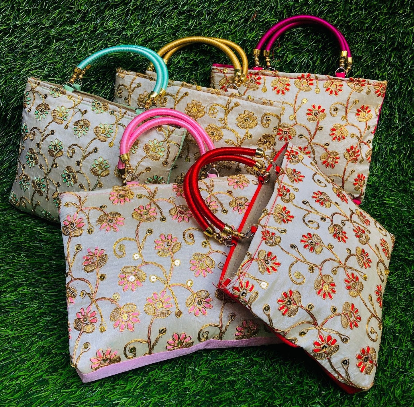 Premium Embroidered Potli / Handbag – Perfect for Return Gifts & Occasions ( 20 Pieces )