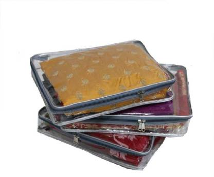 Full Transparent Saree Cover – 2 Inch Premium Clear PVC Organizer ( 4 Pieces )