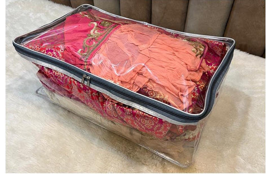 Transparent Ghaghra & Lehenga Cover – .30 mm High Quality PVC (Large Size) ( 2 Pieces )