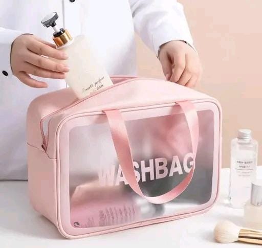 Travel Cosmetic Bag Set β Clear Waterproof Toiletry & Makeup Pouches (Pack of 3)