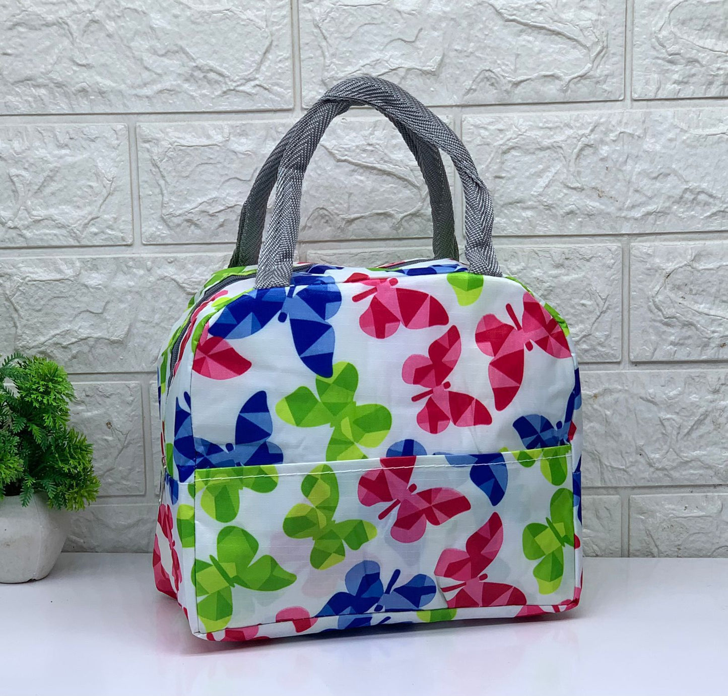 Printed Tiffin Bags/ Lunch Bag For Unisex (10 Pieces)