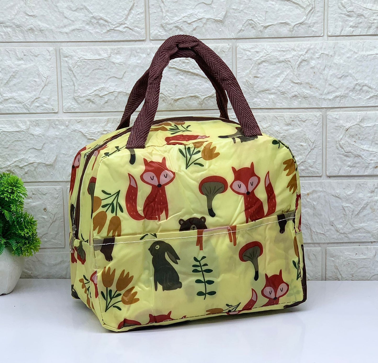 Printed Tiffin Bags/ Lunch Bag For Unisex (10 Pieces)
