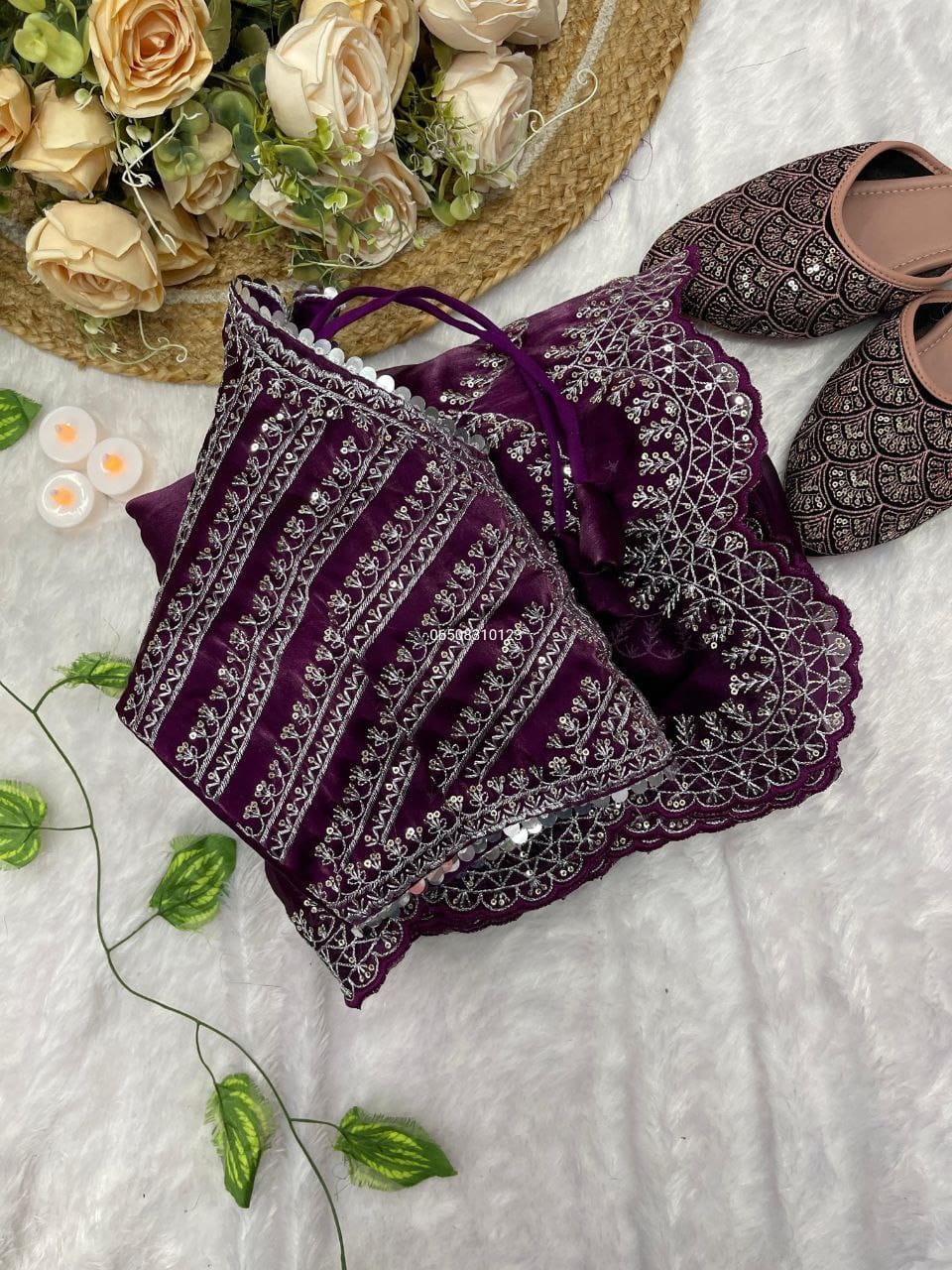 Pure soft zimmy choo silk saree