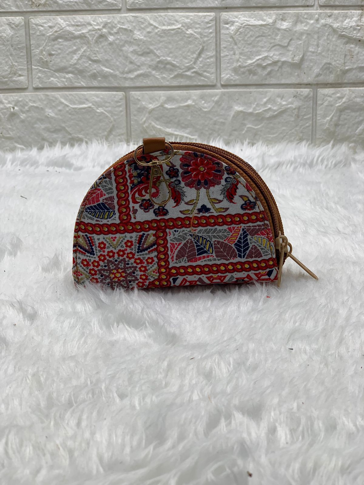 Ikkat Design Coin Pouch For Women And Girls ( 6 Pieces )
