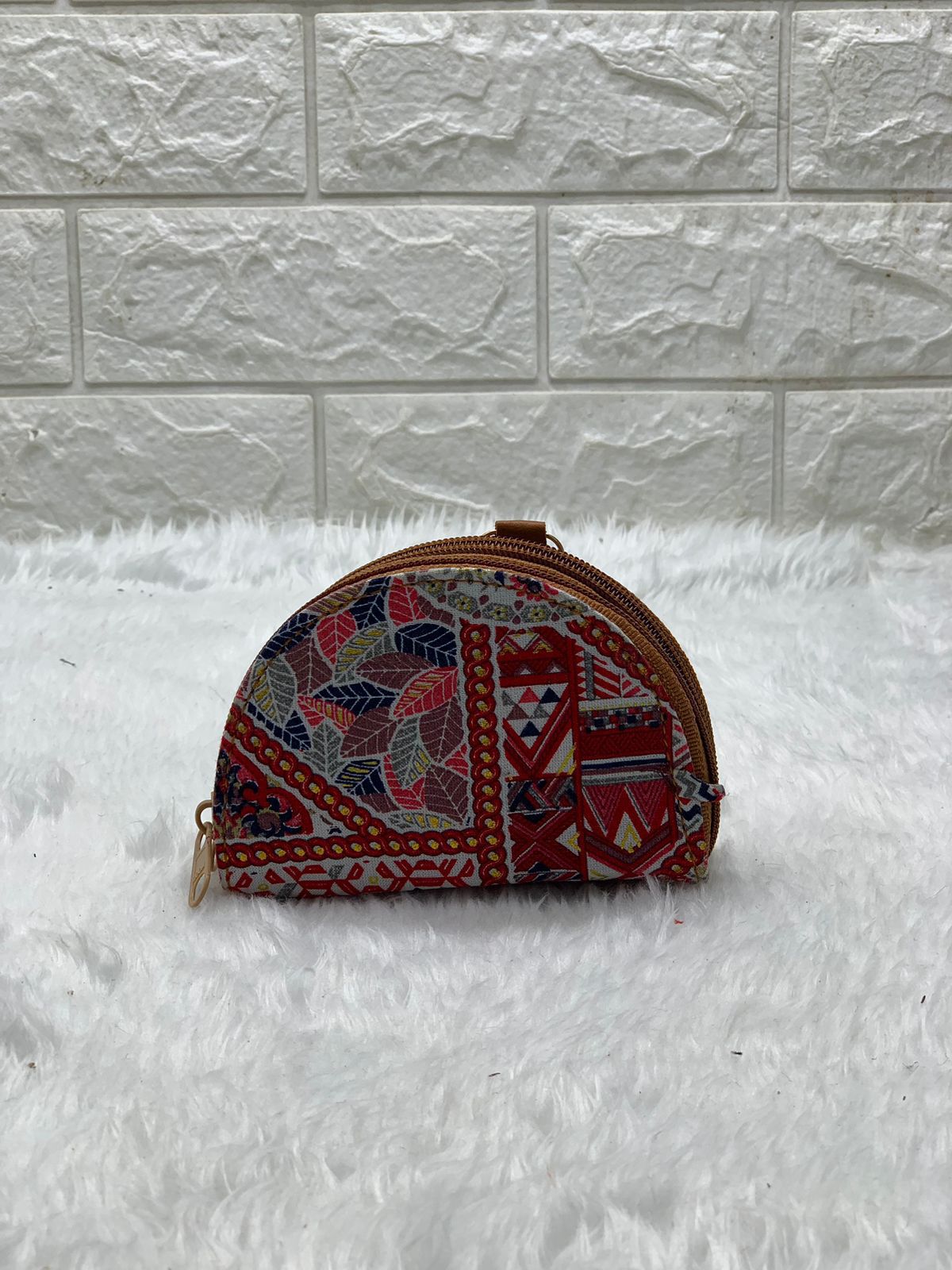 Ikkat Design Coin Pouch For Women And Girls ( 6 Pieces )