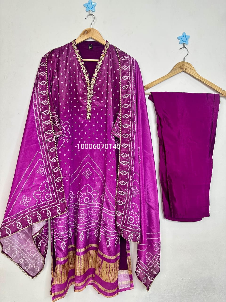 Quality Chinon Silk Embroidery Sequence Work Kurti Pant with Dupatta