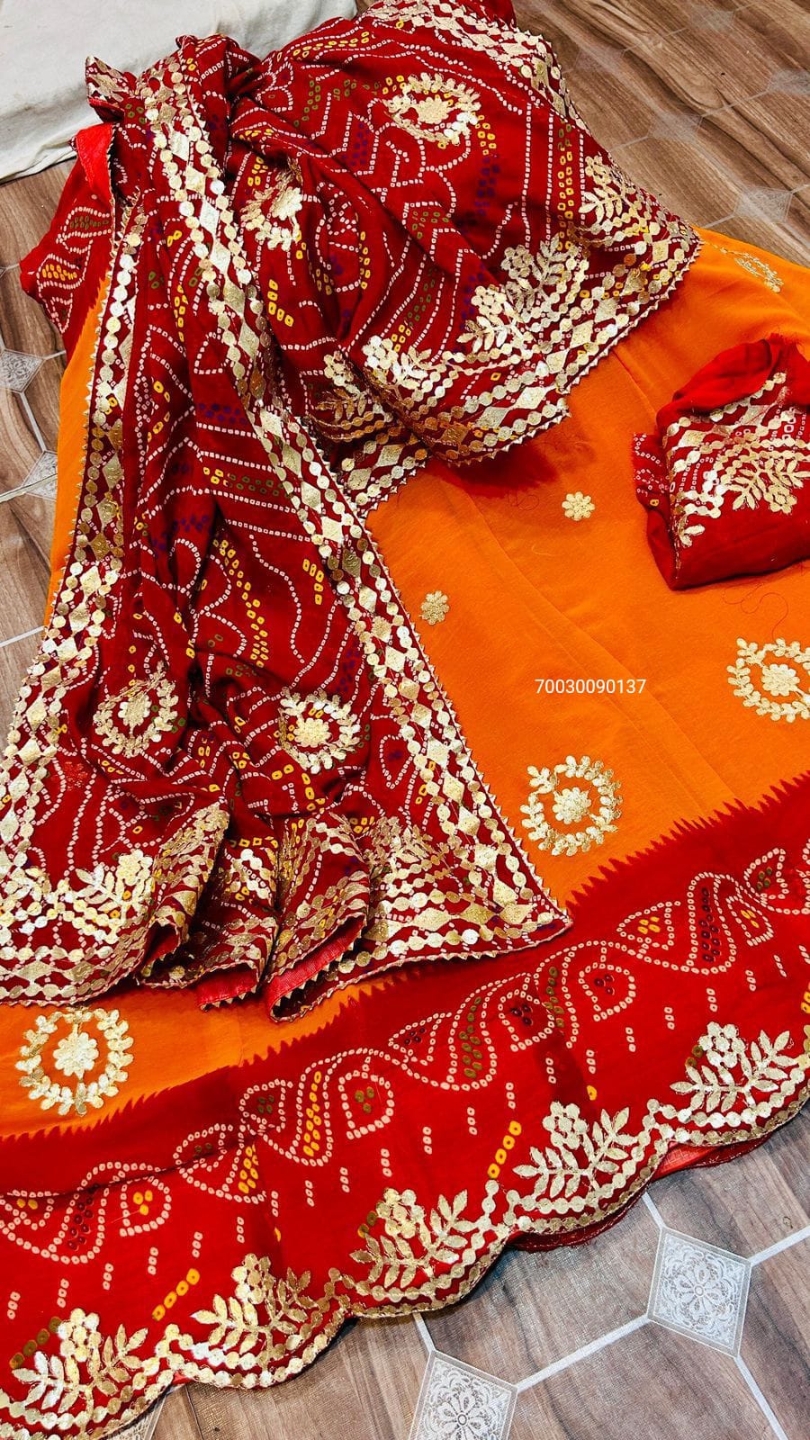 Pure Georgette with Gotta Patti Work Lehenga Chuuni
