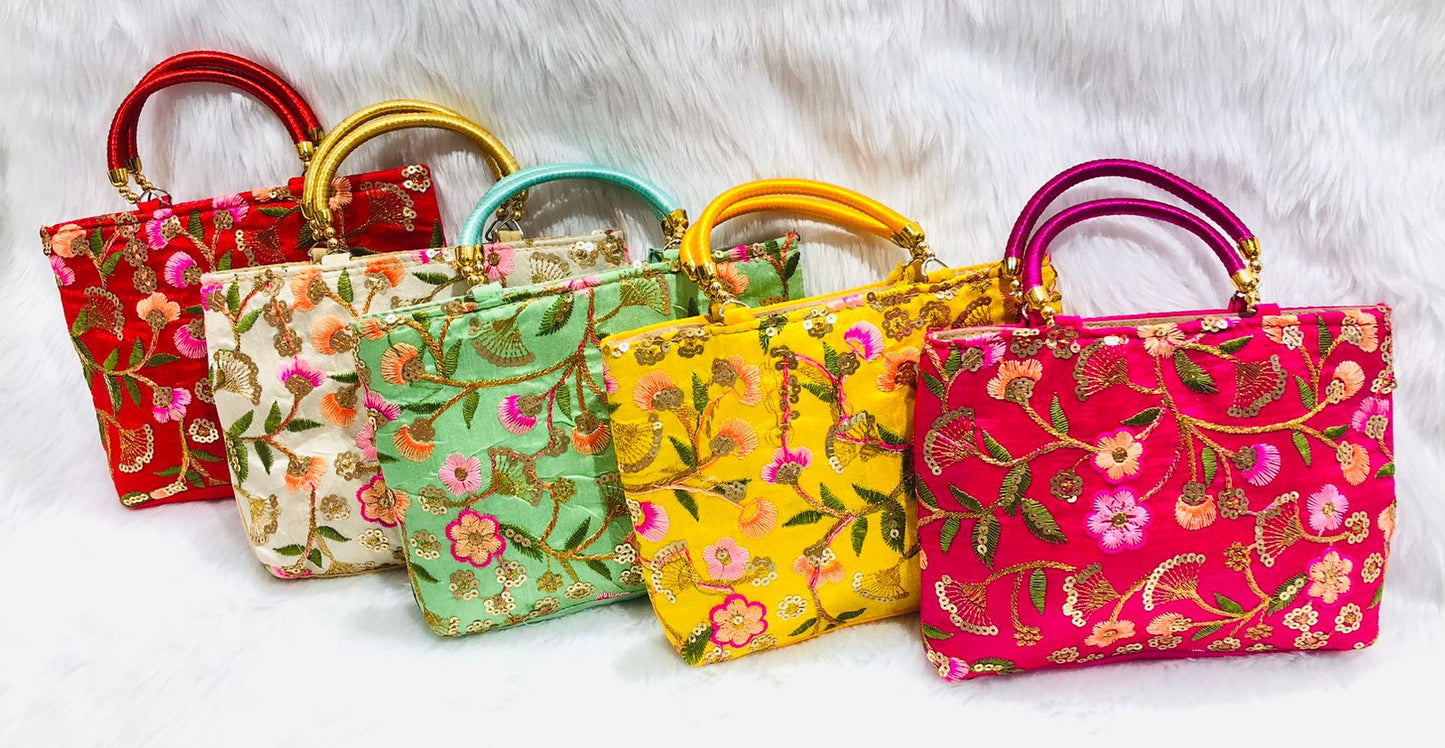 Premium Embroidered Potli / Handbag – Perfect for Return Gifts & Occasions ( 20 Pieces )