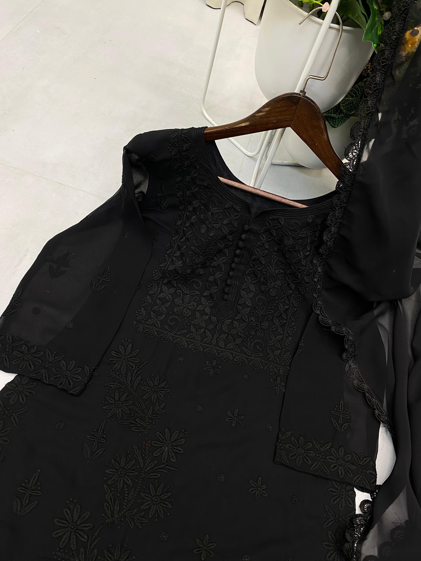 DESIGNER WEAR EXCLUSIVE GEORGETTE WITH EMBROIDERY SUIT WITH DUPATTA