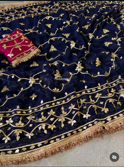 Today’s New Launch – Rajasthani Royal Gotta-Patti Handwork Viral Saree