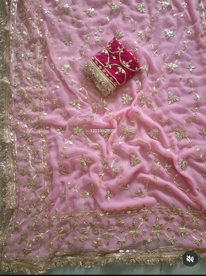 Today’s New Launch – Rajasthani Royal Gotta-Patti Handwork Viral Saree