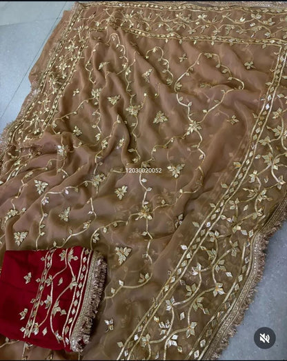 Today’s New Launch – Rajasthani Royal Gotta-Patti Handwork Viral Saree