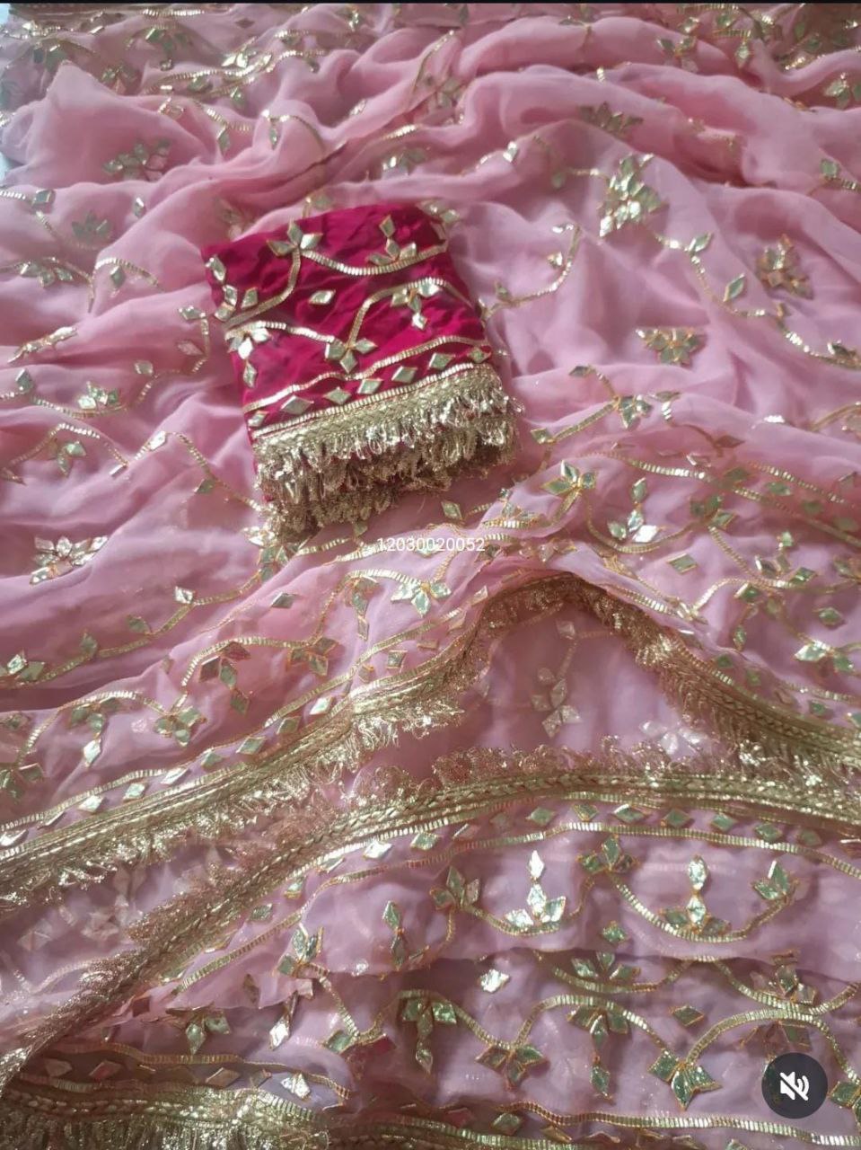 Today’s New Launch – Rajasthani Royal Gotta-Patti Handwork Viral Saree