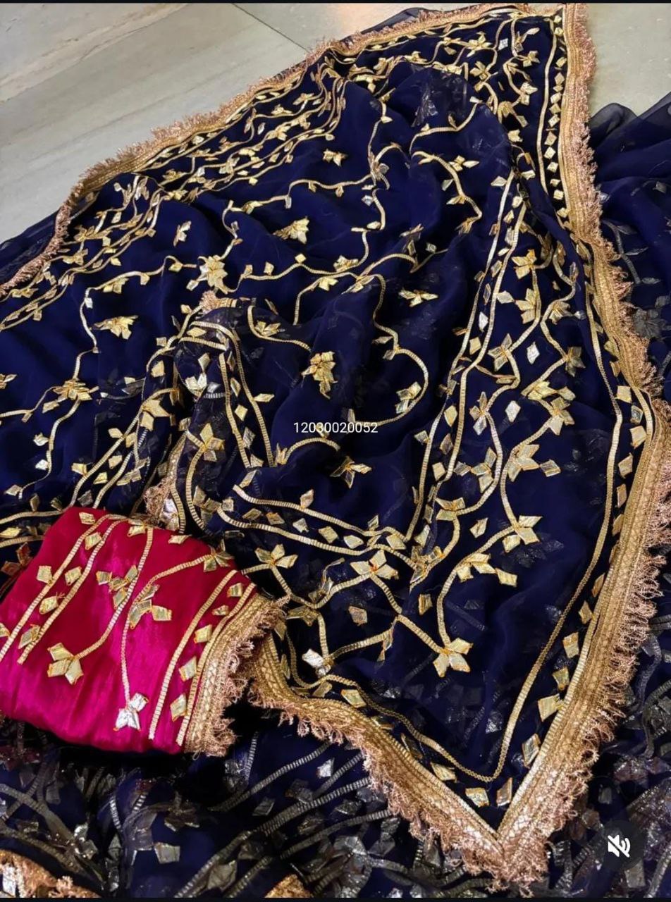 Today’s New Launch – Rajasthani Royal Gotta-Patti Handwork Viral Saree