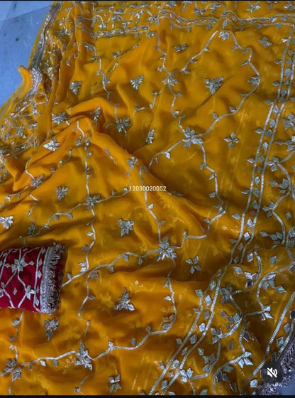 Today’s New Launch – Rajasthani Royal Gotta-Patti Handwork Viral Saree