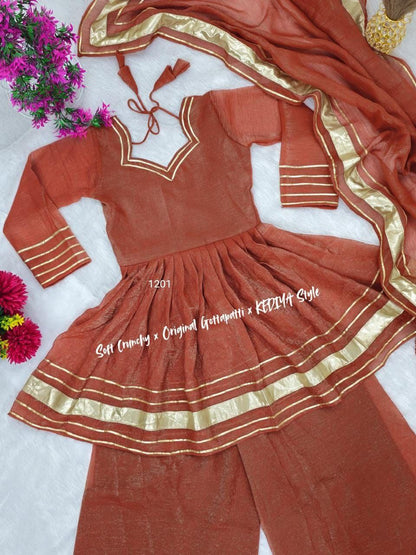 Shimmering Petal Suit Set | Eye-Catching Gotta Patti Work | Soft Crunchy Fabric | New Launch 2025