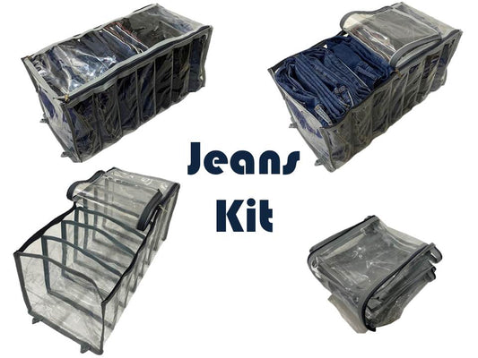 Jeans Kit – 7 Pockets Clear Wardrobe Organizer (Code: G034)