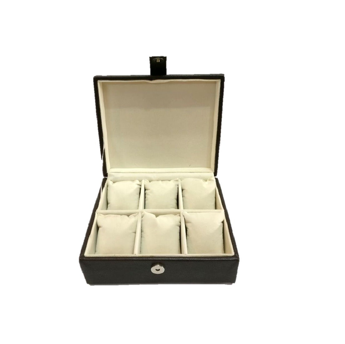 Premium 6 Slots Watch Box Chocolate and White ( Code: W002 )